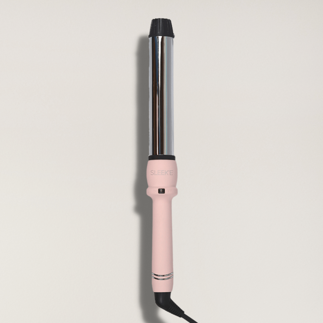 Sleeke Hair Flawless Professional Curling Wand Iron with Tourmaline-Infused Titanium Barrel (32mm, Pink)